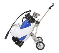 RiToEasysports Mini Bag Pen Holder,Desktop Bag Pen Holder with Pens Novelty Gift for Golfer Fans (Blue White) Golf