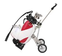 RiToEasysports Mini Golf Bag Pen Holder,Desktop Golf Bag Pen Holder with Golf Pens Golf Novelty Gift for Golfer Fans (Red White) Golf Golf Leisure Sport