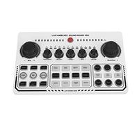 RiToEasysports Mini Sound Mixer Board for Live Broadcasting with Noise Reduction and Bluetooth Compatible for Music Recording and Singing ABS Material