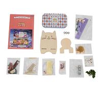 RiToEasysports Miniature Dollhouse Kit for Adults, DIY Wooden Room Box | LED Light String with Switch, Wooden Craft Set for Home Decoration, 5.6x3.3x1 Inch Assembled, 14+ Years