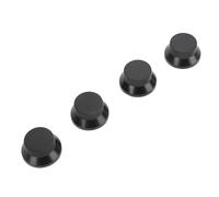 RiToEasysports Modern Metal Guitar Knob Caps Kit, 4 6mm Potentiometer Volume Tone Control Knobs, Ideal for Electric Guitarists or Bassists (Black)
