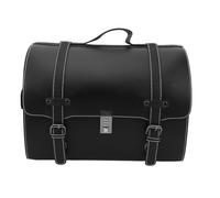 RiToEasysports Motorcycle Tail Bag, PU Leather Motorcycle Luggage Bag 29.5L Rear Trunk with Combination Lock, Water Resistant Helmet Storage for Scooters Electric Vehicles Riders (Black)