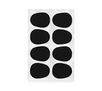 RiToEasysports Mouthpiece Patch Cushion,8pcs Sax Mouthpiece Pad Cushion with Rubber for Soprano Alto Tenor Saxophone Clarinet,Black or White(0.5mm Thickness Black Big Oval) Playing Accessories