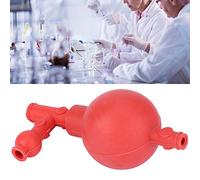 RiToEasysports Natural Rubber 3-Way Ear Suction Bulb for Work, 2 Pcs Red Syringe Bulb for Ear Cleaning, Industrial and Food Laboratories