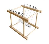 RiToEasysports Newton's DIY Science Experiment Toy Educational Physics Project for Kids Over 6 Years Old Wooden Frame Glass Ball [Parent-Child Interaction]