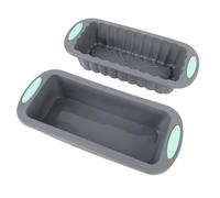 RiToEasysports Non Stick Silicone Bread Pan Set of 2 Flexible Bakeware for Baking Brownies Pound Cake Meatloaf