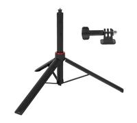 RiToEasysports Phone Tripod, Extendable Selfie Stick Tripod Multi Stage Length Adjustment 360° Ball Head with 1:4in Screw Dual Claw Adapter for Vlog Travel Action 4 Pocket 3 (1. noise)