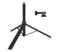 RiToEasysports Phone Tripod, Extendable Selfie Stick Tripod Multi Stage Length Adjustment 360° Ball Head with 1:4in Screw Dual Claw Adapter for Vlog Travel Action 4 Pocket 3 (1.hm/55in)