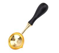 RiToEasysports Placing of the Spoon for the Wax seal: a Perfectly Deep and Large Spoon for Craft Projects and Sealing of Gifts, the Tool to Melt a Spoonful Project Wax (Copper fire lacquer spoon)