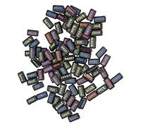 RiToEasysports Plastic Alphabet Beads 100Pcs Mixed Color Rectangular Letter Beads for DIY Jewelry Crafts Perfect for Kids and Teachers