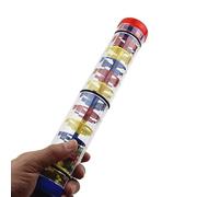 RiToEasysports Plastic Rainmaker Rain Stick Shaker Music Education Rattle Tube for Babies, Multifunctional Toy for Developing Music Perception (3 Section)