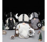 RiToEasysports Plush Viking Warrior Doll, with Removable Weapons for Table Decor (#2)