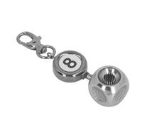 RiToEasysports Pool Cue Tip Shaper, Lightweight Billiard Cue Tip Repair Tool with Retractable Key Ring, for All Skill Levels, Multi-purpose (Gray)