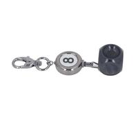 RiToEasysports Pool Cue Tip Shaper, Lightweight Billiard Cue Tip Repair Tool with Retractable Key Ring, for All Skill Levels, Multi-purpose (Black)