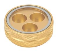 RiToEasysports Portable Aluminum Cue Tip Storage Box with Quick Access, Rugged Construction, Slick And Minimalist Design for Wide Application (Gold)