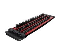 RiToEasysports Portable Aluminum Socket Holder Tray for 1/2 3/8 1/4 Sockets, Holds 40 Sockets, Space Saving Socket Organizer for Home and Professional Use