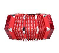 RiToEasysports Portable Concertina Accordion for Adults - Adjustable Hand Strap, Beautiful Appearance - Develop Musical Talents, Improve Sense of Rhythm (Red)