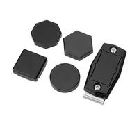 RiToEasysports Premium Aluminum Magnetic Billiard Chalk Box/Cover Pool Chalk Holder with 4 Shape Options Hexagonal Octagonal Round Square for Players Professionals (Black)