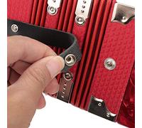 RiToEasysports Professional Button Accordion, Easy to Learn Musical Instrument with 20 Buttons, Adjustable Straps and Convenient Carry Handle (Red)