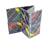 RiToEasysports Professional Cube Classic Toys, 8 Panels Folding Puzzle Cubes for 6 Years Old Baby (Black B)