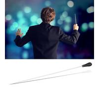 RiToEasysports Professional Orchestra Conducting Baton Concert Music Conducting Stick with Ergonomic Handle for Precise Control and Stage Presence (Black)