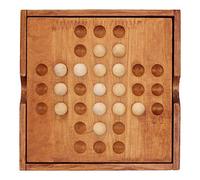 RiToEasysports Puzzle Game, Wooden Traditional Intellectual Game Ancient Chinese Puzzle Chess Toy with 33 Beads and Storage Box for Kids Adults