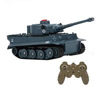 RiToEasysports Q85 2.4G RC Tank, 1/30 Remote Control Tank Toy with Simulated Engine Sound and Vibration, Multi Person Operation for Kids Ages 14 and Up (Blue)