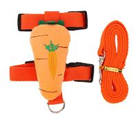 RiToEasysports Rabbits Harness Leash Set, Cute Decorative Design, Secure Fitting Leash for Pet Rabbits and Chinchillas, Adjustable Nylon & Stainless Steel, 1 X Harness 1 X (M)