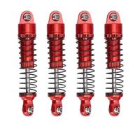 RiToEasysports RC, 50mm Front and Rear Shocks 4PCS Upgrade Parts Made with Aluminum Alloy for Precise Adjustability and a Smooth Driving Experience, Lightweight Design with Easy (Red)