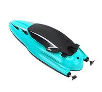 RiToEasysports RC Boat, Fast Remote Control 2.4GHZ 4 Channel Dual Motor ABS Plastic Hull with 80m, for Adults Kids 8+ (Blue)