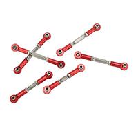 RiToEasysports RC Steering Pull Rod RC Car Pull Rod Base Mount Aluminum Alloy for 1/10 Cars Like ARRMA Senton Big Rock Typhon with Metal Hardened Screws (Red)