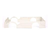 RiToEasysports RC Wide Body Kit with LED Lights for WPL D12 Truck White | Durable Abs Plastic, Easy Install No Drilling, Anti-scratch Bumper Protection, Fit Wpl D12 1/10 Rc Crawler