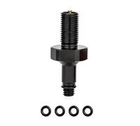 RiToEasysports Rear Shock Inflation Conversion Nozzle, 7075 Aluminum Alloy Valve Adapter Tool for IFP Internal Thread, with Compact Lightweight Design for Mountain Bike Maintenance (Black)