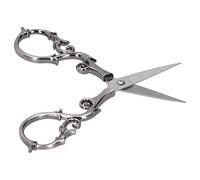 RiToEasysports Retro Scissors Stainless Steel Pumpkin Shape Form DIY Vintage Small Embroidery Tools - Ideal for Embroidery and Sewing Fans (Silver Gray)