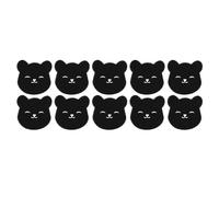 RiToEasysports Reusable Laundry Hair Remover Soft Sponge Washing Machine Hair Catcher for Pet Dust Odor, Black Bear Shape (10 Pcs)