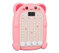 RiToEasysports Rhythm Quick Push Machine Electronic Rhythm Game Puzzle Toy for Kids with 3 Speed Adjustable Levels Press to Play Method Enhances Hand Eye Coordination Promotes Teamwork & (Roseate)