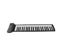 RiToEasysports Roll Up Piano, 49 61 Key Flexible Silicone Electronic Keyboard with 16 Tones 6 Demos Recording Sustain Headphone Jack Built in Speaker, Portable Foldable for Kids Adults Home (49 Keys)