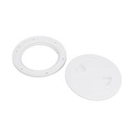 RiToEasysports Round Access Cover ABS Marine Deck Plate with O Ring Seal Removable Lid Flush Mount Design for Boat Yacht Ship Storage Inspection and Engine Service (6inch)