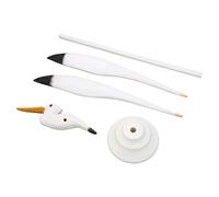 RiToEasysports Seagull Statue Lifelike Balanced Design for Home Office Garden Durable Wooden Base for Family Friends 14.2 Inch White