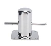 RiToEasysports Single Mooring Bitt Boat Bollard Marine Cleat 316 Stainless Steel with Base Plate for Kayaks Boats Docks (120MM)