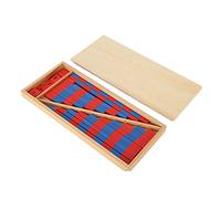 RiToEasysports Small Numerical Rods for Early Math Learning, Blue Red Wood