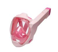 RiToEasysports Snorkel Mask Full Face, M-Type Snorkel Float Design for 67% More Oxygen, 180° Panoramic View Anti-Fog Anti-Leak, with Food Grade Silicone Ergonomic Design, for Adults Beginners (S/M)