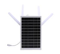 RiToEasysports Solar WiFi Extender 4G LTE Modem Router with Solar Power 300Mbps IP66 for Outdoor Camping RVs Farming 18000mAh Battery (White Antennae)