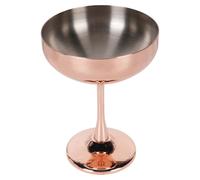 RiToEasysports Stainless Steel Cocktail Glass, Lightweight Elegant Unbreakable Wine Cup with Long Stem, for Home Party Gathering (Plated Copper)