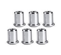 RiToEasysports String Ferrules,6 Piece Set Through Body String Mounting Ferrules Guitar Mounting Hardware for Electric Guitar Bass (Silver)