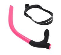 RiToEasysports Swim Front Breathing Tube Freestyle Training Snorkel with Silicone Mouthpiece and Adjustable Strap for Beginner Diving Practice (Pink)