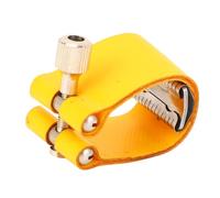 RiToEasysports Tenor Sax Mouthpiece Ligature Fastener Adjustable Synthetic Tenor Sax Ligature Fastener for Standard Saxophone with Soft Synthetic Leather Protective Design Uniform Tone Production