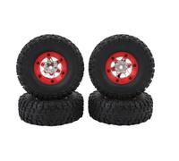 RiToEasysports Tires, 4 Pcs Plastic Rubber RC Car Wheel Set 2 Left 2 Right Lightweight Replacement Wheels for