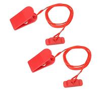 RiToEasysports Treadmill Safety Key, 2PCS Treadmill Universal Safety Key Running Machine Key Magnet Treadmill Key Rectangle Red