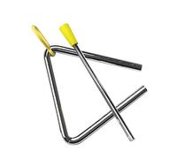 RiToEasysports Triangle Instrument, Metal Triangle Musical Instrument with Striker Hand Percussion for Kids Education Entertainment (4 Inch (102mm ID, 3.8mm Thickness))